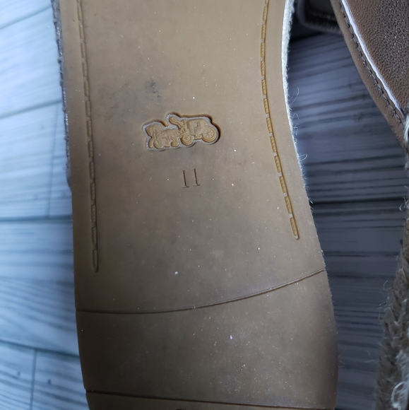 Coach Cassidy Espadrille Metallic Mule Slides - Picture 9 of 10